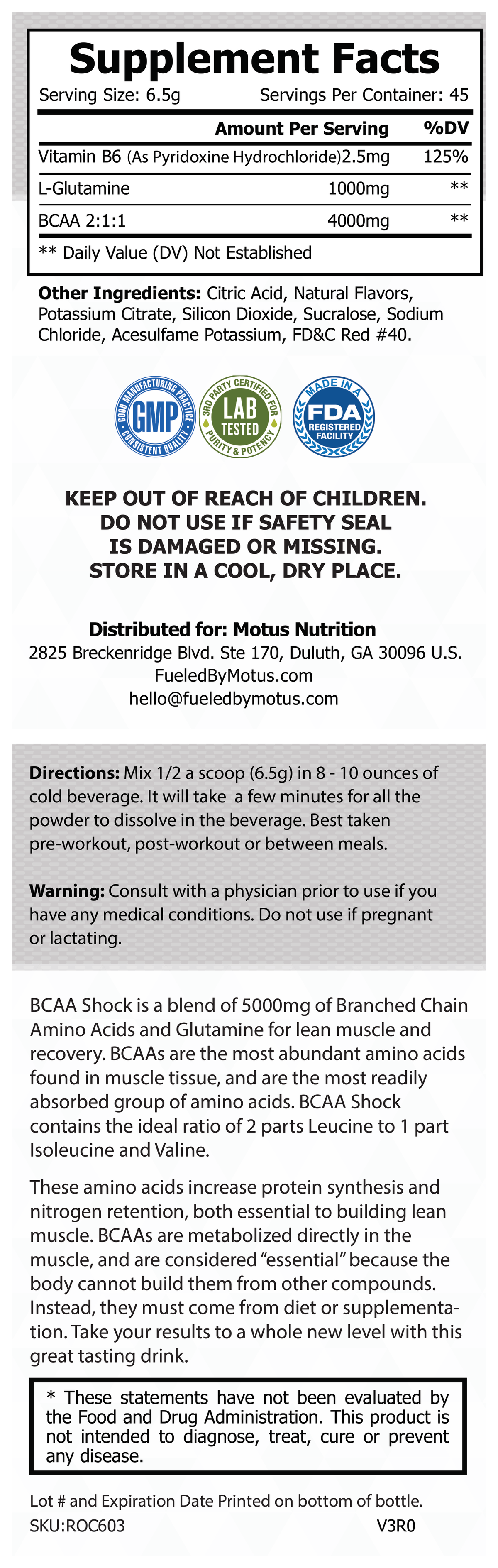 Supplement Facts panel