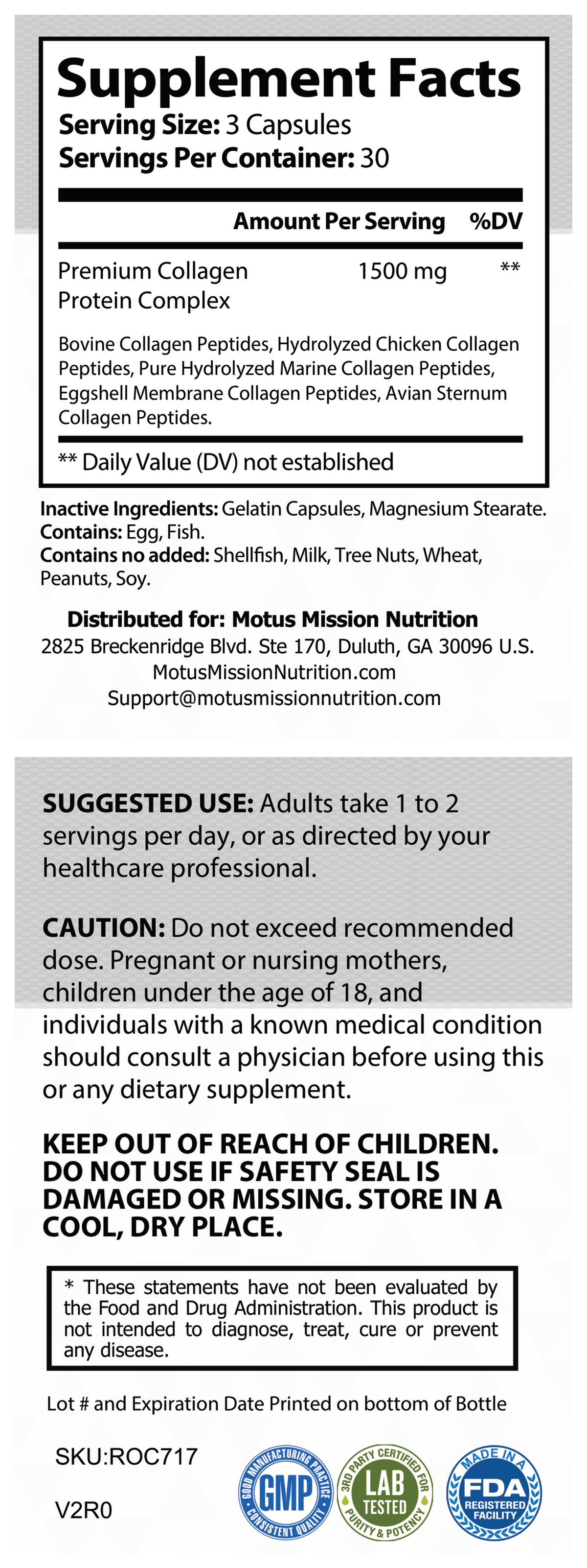 Supplement Facts panel
