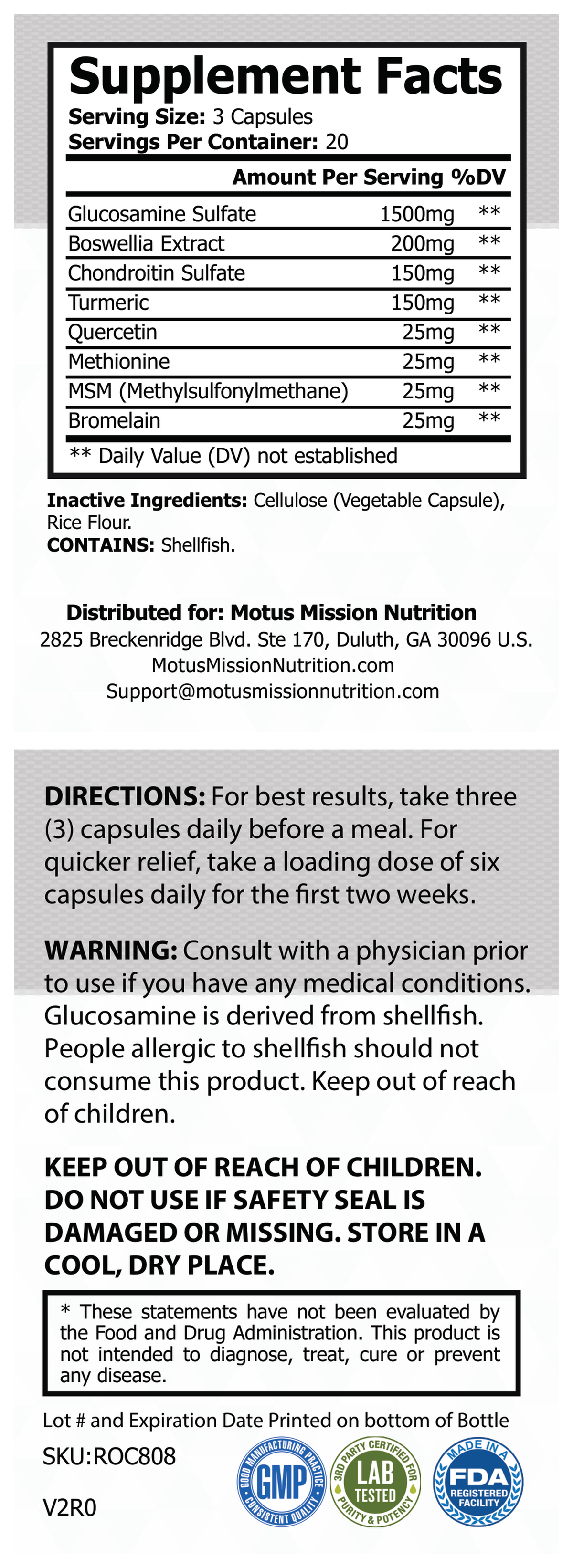 Supplement Facts panel