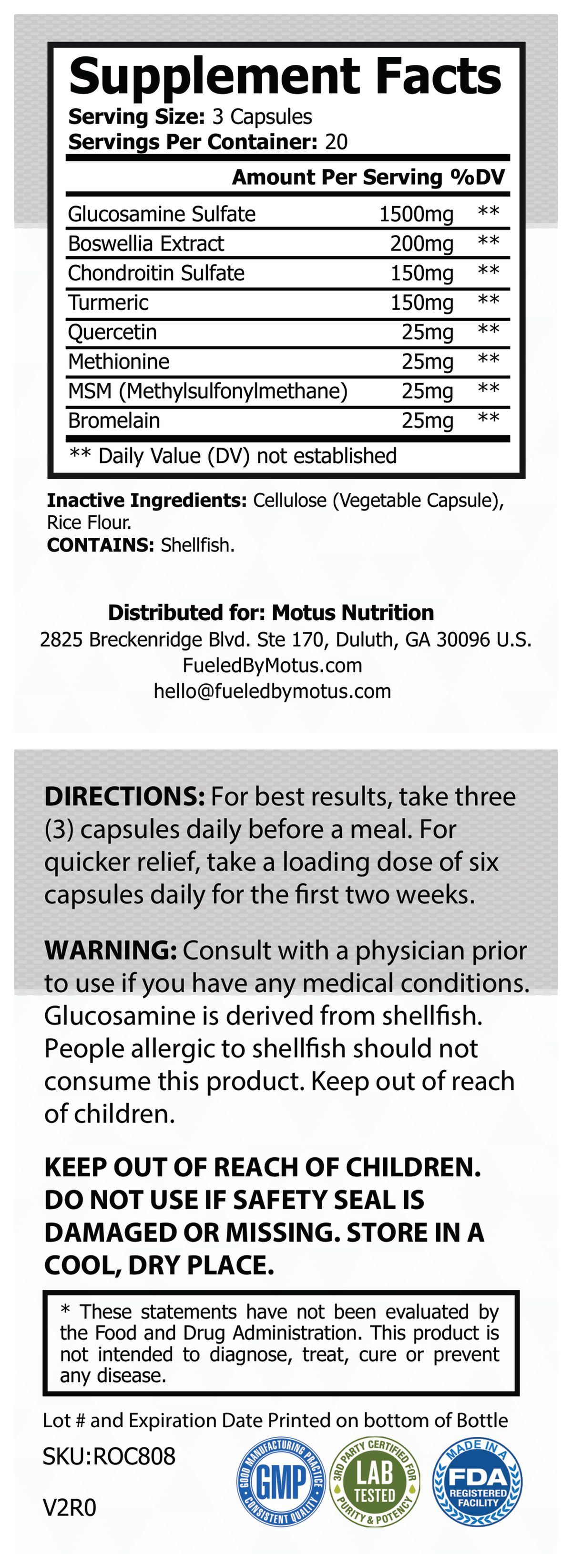 Supplement Facts panel